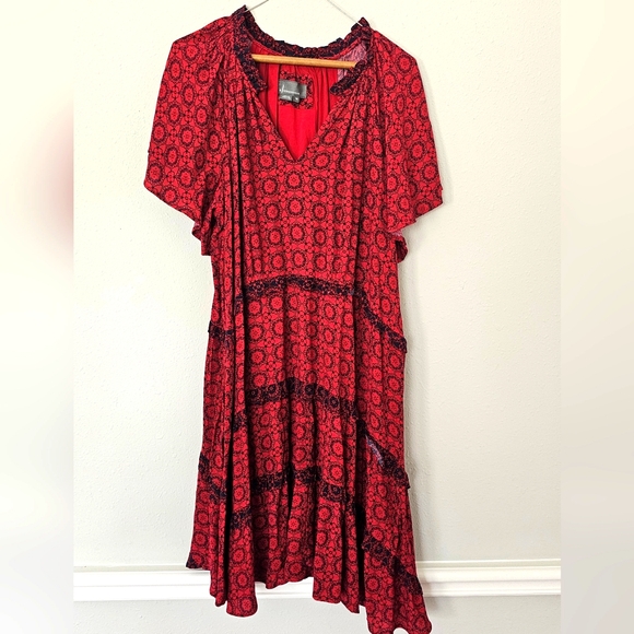 Anthropologie Dresses & Skirts - Anthropologie Red Printed Dress
